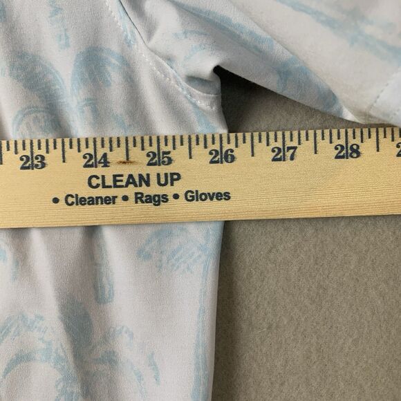 Huk Kona Shirt Men XXL Blue Palm Trees Resort Fishing Vacation Performance - Picture 7 of 8